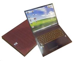 Notebook s čokoládovou klávesnicí 200g s logem HP - hnědý - mléčná čokoláda