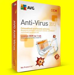 OEM AVG Anti-Virus 2012, 1 lic. (12 měs.) SN DVD