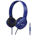 Panasonic RP-HF100ME-A, drátové sluchátka, přes hlavu, skládací, 3,5mm jack, mikrofon, kabel 1,2m, modrá