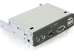 Panel Multimedia 3,5" eSATAp/USB/FireWire/Audio černý