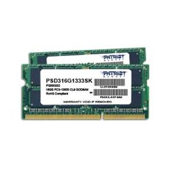 Patriot SO-DIMM DDR3 16GB (2x8GB), PC2-10600 1333MHz CL9