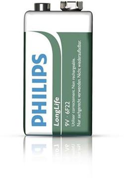 Philips baterie 9V LongLife zinkochloridová - 1ks