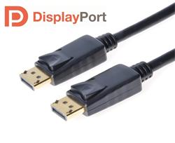 PremiumCord DisplayPort 1.2 přípojný kabel M/M, zlacené konektory, 3m, AWG 30