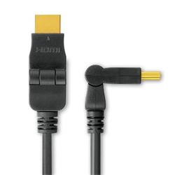 PremiumCord Kabel HDMI A - HDMI A M/M 2m, otočné zlacené konektory,HDMI 1.3b