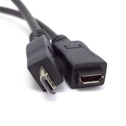 PremiumCord Kabel prodlužovací micro USB 2.0 male-female, černý 2m