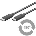 PremiumCord Kabel USB 3.1 konektor C/male - USB 3.1  C/male, černý, 1m