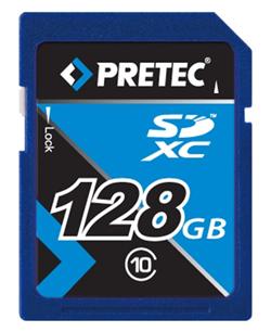 Pretec 128 GB SDXC, class 10 (33/21 MB/s)