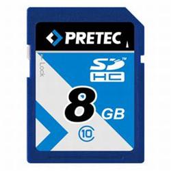 Pretec 8 GB SDHC 233x, class 10 (31MB/s, 11MB/s)