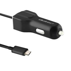 Qoltec Car charger | 12V-24V | 5V/3.4A | USB + micro USB