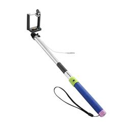 Qoltec univerzální Monopod pro selfie | modrá | max.80cm |+pásek