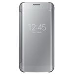 Samsung flipové pouzdro Clear View EF-ZG925B pro Samsung Galaxy S6 Edge (SM-G925F), stříbrná