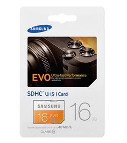 SAMSUNG paměťová karta/ 16GB SDHC MB-SP16D/ EVO class 10