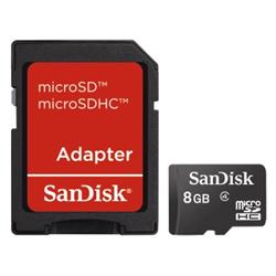 SanDisk 8 GB microSDHC, class 4 + adaptér