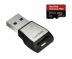 Sandisk Extreme Pro microSDXC 64 GB 275 MB/s Class 10 UHS-II U3 + USB 3.0 čtečka