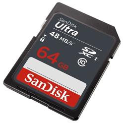 SanDisk SDXC 64 GB Ultra, 48MB/s, UHS-I, class 10/U1