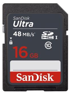 Sandisk Ultra SDHC 16 GB 48 MB/s Class 10 UHS-I