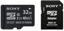 SONY microSD karta 32GB, class10, 90MB/s, adapter
