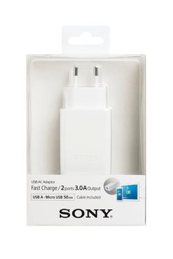 Sony USB AC adaptér CP-AD2M2WC bílý, 3A, 2xUSB