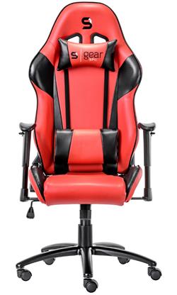 SPC Gear SR300 RD herní židle červená - kožená