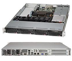SUPERMICRO 1U server 1x LGA2011, iC602, 8x DDR3 ECC R, 4x SATA HS (3,5"), 2x500W 80+, IPMI, WIO