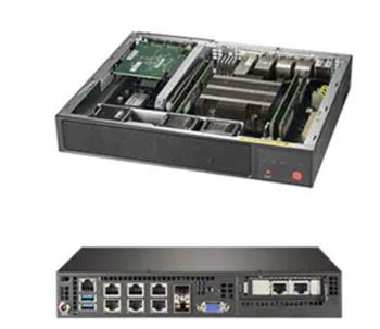 SUPERMICRO 1U server 1xXeon D-2146NT 2x 64GB DDR4 RDIMM, SSD M.2 NVMe PCIe4 1.9TB 1DWPD, SPI Capable Vertical TPM 2.0 P