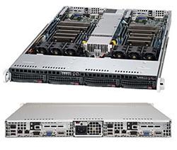 SUPERMICRO 1U TWIN server 2x(2xLGA2011-3), C612, 2x(8x DDR4 ER), 2x(2x SATA HS 3,5"), 1000W, IPMI