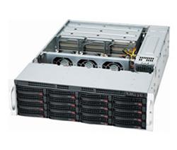 SUPERMICRO 3U JBOD Storage, 28x 3,5" HS HDD (16x front + 12x rear) Expander s podporou SAS2 (6Gb/s) 2x1620W (80PLUS Pla