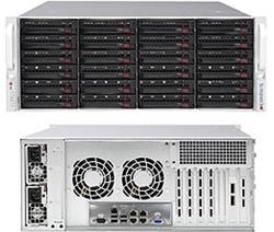 SUPERMICRO 4U SuperStorage server 2xLGA2011-3,24xDIMM, 24x HS HDD (3,5") RAID LSI3108, 2x920W,4x 10GBase-T,IPMI