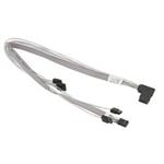 Supermicro Internal Right Angle MiniSAS SFF-8087 to 4 SATA 52/42/41/51cm with Sideband 52cm Cable (CBL-SAST-0654) 