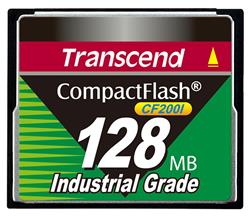 Transcend 128MB INDUSTRIAL TEMP CF200I CF CARD, paměťová karta (SLC)