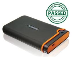TRANSCEND 1TB StoreJet 25M2, USB 2.0, 2.5” Externí Anti-Shock disk, šedo/oranžový