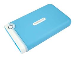 TRANSCEND 1TB StoreJet 25M3B, USB 3.0, 2.5” Externí Anti-Shock disk, světle modrý