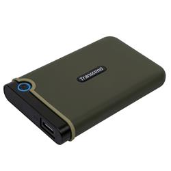TRANSCEND 1TB StoreJet 25M3E, USB 3.0, 2.5” Externí Anti-Shock disk, armádní zelená