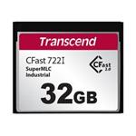Transcend 32GB INDUSTRIAL TEMP CFAST CFX722I (MLC) paměťová karta (SLC mode), 510MB/s R, 355MB/s 