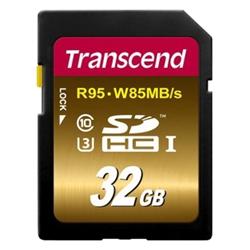 Transcend 32GB SDHC UHS-I U3X paměťová karta, 95 MB/s R, 85 MB/s W