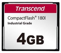 Transcend 4GB INDUSTRIAL TEMP CF180I CF CARD, (MLC) paměťová karta (SLC mode), 85MB/s R, 70MB/s W