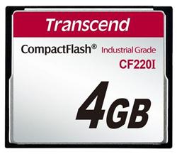 Transcend 4GB INDUSTRIAL TEMP CF220I CF CARD (SLC) Fixed disk and UDMA5