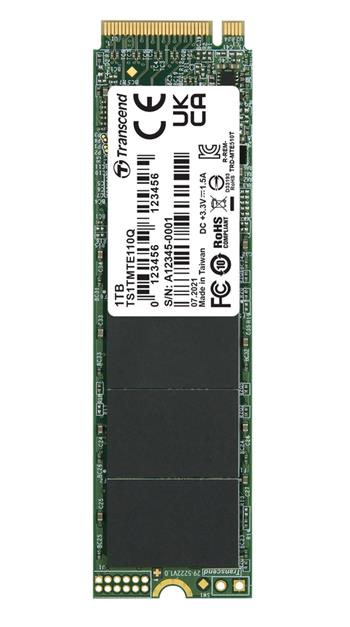 TRANSCEND MTE110Q 1TB SSD disk M.2 2280, PCIe Gen3 x4 NVMe 1.3 (3D QLC), 2000MB/s R, 1500MB/s W