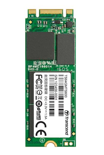 TRANSCEND MTS600 64GB SSD disk M.2 2260, SATA III (MLC), tray