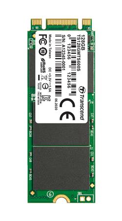 TRANSCEND MTS600S 128GB SSD disk M.2 2260, SATA III 6Gb/s (MLC), 530MB/s R, 200MB/s W, retail packing