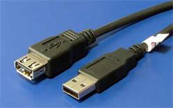 USB 2.0 prodlužovací kabel A-A, M-F, 0.8