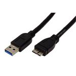 USB 5Gbps kabel USB3.0 A(M) - microUSB3.0 A(M), 0,8m, černý