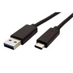 USB 5Gbps kabel USB3.0 A(M) - USB C(M), 0,5m, černý