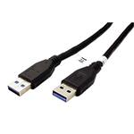 USB 5Gbps kabel USB3.0 A(M) - USB3.0 A(M), 1m, černý