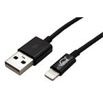 USB kabel pro Apple s konektorem Lightning, černý, 1m
