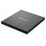 VERBATIM CD/DVD Slimline vypalovačka/ Externí/ USB-C/ černá + Nero