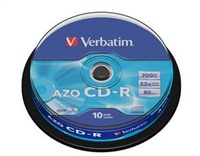 VERBATIM CD-R(10-Pack)Spindle/Crystal/DLP/52x/700MB