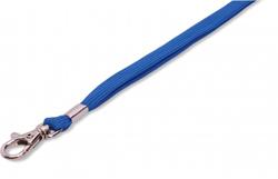 Visačky Fellowes / Eurosupplies šnůrka na krk ROSE s karabinou, modrá, délka 90cm, 50ks