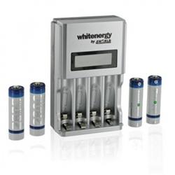 Whitenergy rychlá nabíječka LCD 1800mA pro 4 baterie AA/AAA + 4xAA 2800mAh