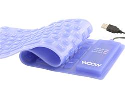 Woow Silikonová klávesnice modrá - FLEX, USB, CZ layout